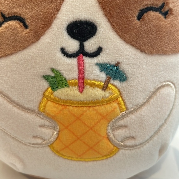 NWT 5” Regina the Corgi Dog Drinking Tropical Drink🍍Squishmallow - Picture 2 of 6